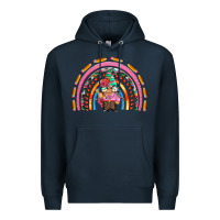 Navy teacher gnome rainbow Premium Hoodie - Artiststas