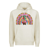 Oatmeal Heather teacher gnome rainbow Premium Hoodie - Artiststas
