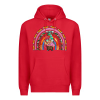 Red teacher gnome rainbow Premium Hoodie - Artiststas