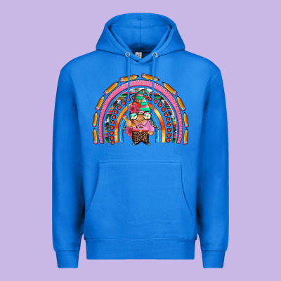 Teacher Gnome Rainbow Premium Hoodie Designed By Artiststas