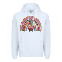 White teacher gnome rainbow Premium Hoodie - Artiststas