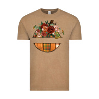 Vintage Coffee customize floral pumpkin Vintage Tee - BundleAndBundleShop