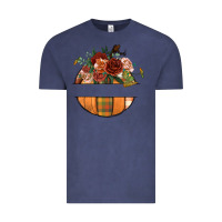 Vintage Denim customize floral pumpkin Vintage Tee - BundleAndBundleShop