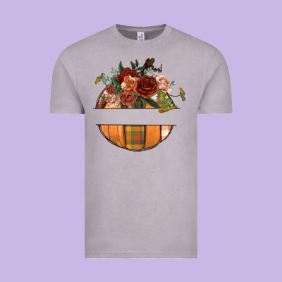 Customize Floral Pumpkin Vintage Tee Designed By Bundleandbundleshop