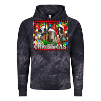 Cloud Black Merry Christmas  With Goats Vintage Hoodie - LillyAllenDesigns