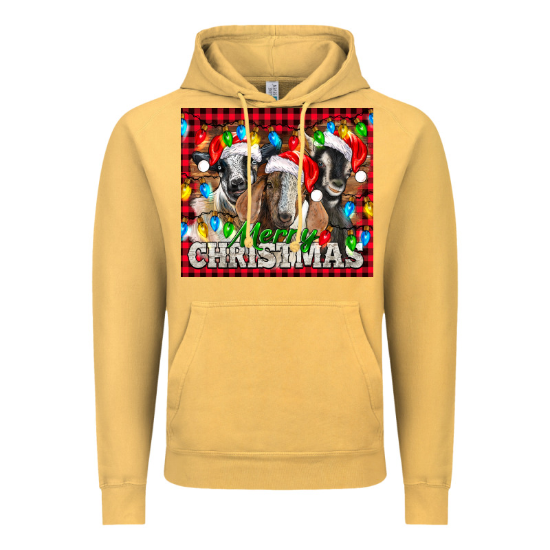 Merry Christmas  With Goats Vintage Hoodie by LillyAllenDesigns | Teevron