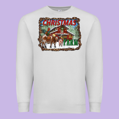 Christmas On The Farm Premium Sweatshirt Designed By Ranaportraitstore