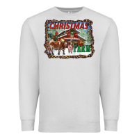 Dove Grey Christmas On The Farm Premium Sweatshirt - RanaPortraitStore