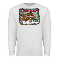 Oatmeal Heather Christmas On The Farm Premium Sweatshirt - RanaPortraitStore