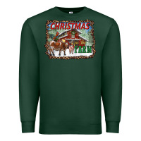 Sports Green Christmas On The Farm Premium Sweatshirt - RanaPortraitStore