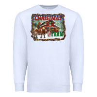White Christmas On The Farm Premium Sweatshirt - RanaPortraitStore