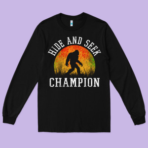 Hide And Seek Champion Long Sleeve Tee Designed By Designefamous