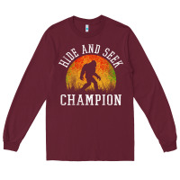 Burgundy hide and seek champion Long Sleeve Tee - DesigneFamous