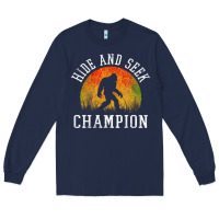 Navy hide and seek champion Long Sleeve Tee - DesigneFamous