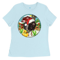 Baby Blue Baby pig Ladies Tee - FaDigitalArtStudio