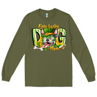 Army Green st patricks day dog mom Long Sleeve Tee - CowhideDigitalArt
