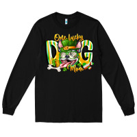 Black st patricks day dog mom Long Sleeve Tee - CowhideDigitalArt