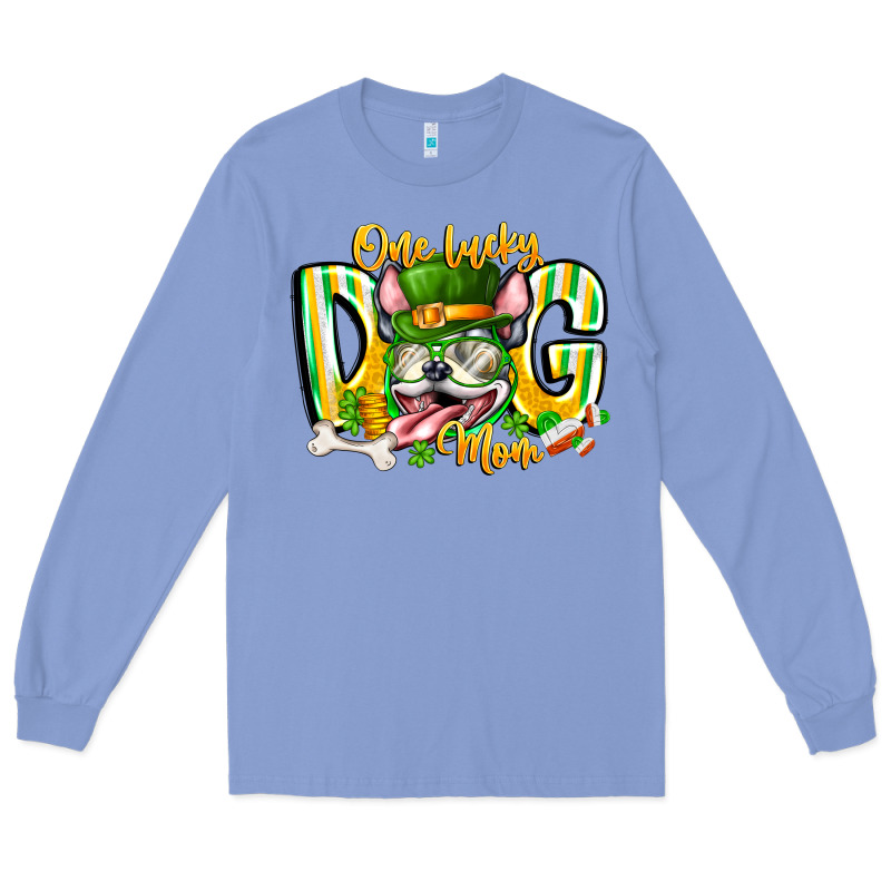 St Patricks Day Dog Mom Long Sleeve Tee by CowhideDigitalArt | Teevron