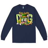 Navy st patricks day dog mom Long Sleeve Tee - CowhideDigitalArt