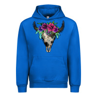 Cobalt cowhide bull skull Urban Hoodie - Jasminsmagicworld