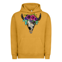 Pigment Peanut Butter cowhide bull skull Urban Hoodie - Jasminsmagicworld