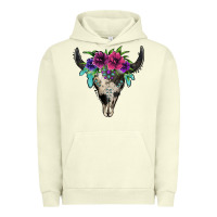Pigment Pistachio cowhide bull skull Urban Hoodie - Jasminsmagicworld