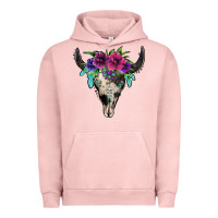 Pigment Salmon cowhide bull skull Urban Hoodie - Jasminsmagicworld