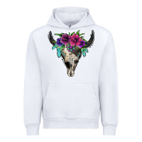 White cowhide bull skull Urban Hoodie - Jasminsmagicworld