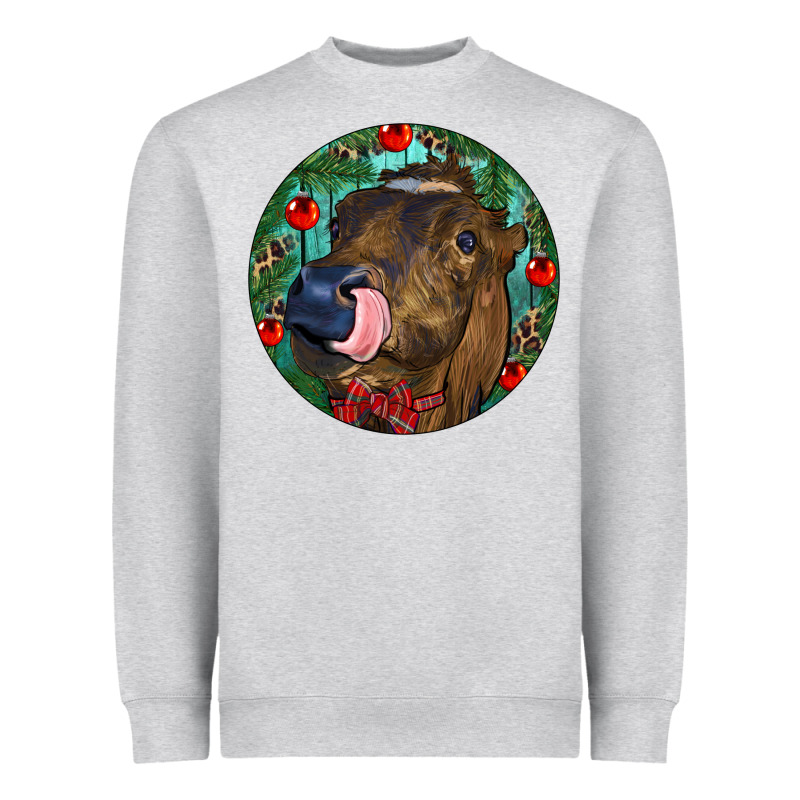 Longhorn Cow Christmas Heavyweight Sweatshirt by RanaPortraitStore | Teevron