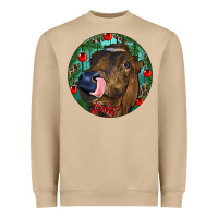 Mushroom Longhorn Cow Christmas Heavyweight Sweatshirt - RanaPortraitStore