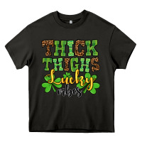 Asphalt St. Patrick's Thick thighs lucky vibes Heavy Core Tee - OliviaCreatesArt