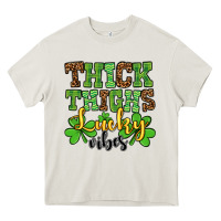 Cream St. Patrick's Thick thighs lucky vibes Heavy Core Tee - OliviaCreatesArt
