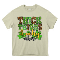 Mossy St. Patrick's Thick thighs lucky vibes Heavy Core Tee - OliviaCreatesArt