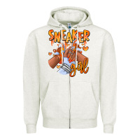 Oatmeal Heather orange galaxy sneaker girl afro woman Zipper Hoodie - RanaPortraitStore