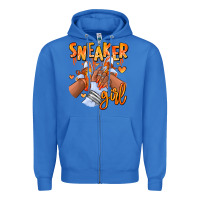 True Royal orange galaxy sneaker girl afro woman Zipper Hoodie - RanaPortraitStore