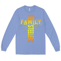 Colony Blue god family steeler shirt father's day gift tee t shirt Long Sleeve Tee - DesigneFamous