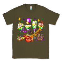 Army Green mardi gras wine glasses olivia Classic Tee - OliviaCreatesArt