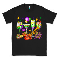 Black mardi gras wine glasses olivia Classic Tee - OliviaCreatesArt