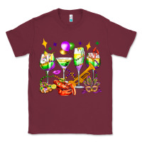 Mardi Gras Wine Glasses Olivia Classic Tee | Teevron