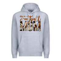 Heather Grey football mom Premium Hoodie - Jasminsmagicworld