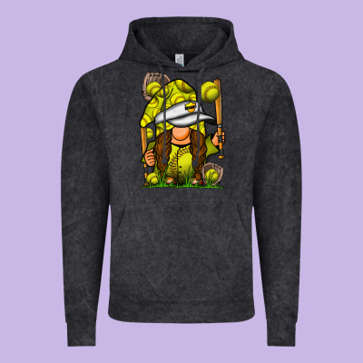 Softball Gnome Vintage Hoodie Designed By Sublimationcraftshop