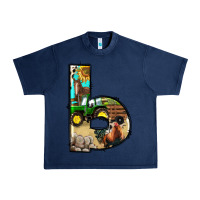 Navy farm life alphabet lowercase letters b Urban Heavy Tee - BundleAndBundleShop
