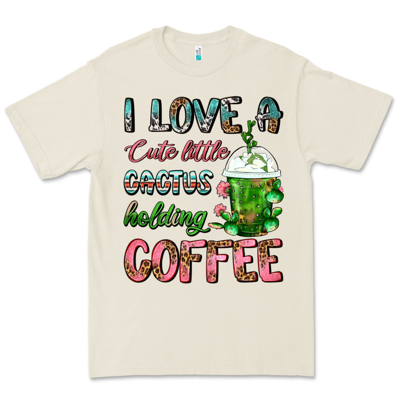 I Love A Cute Little Cactus Holding Coffee Premium Tee by FaDigitalArtStudio | Teevron