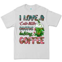 Dove Grey I Love A Cute Little Cactus Holding Coffee Premium Tee - FaDigitalArtStudio