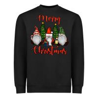 Black Merry Christmas Gnomes Heavyweight Sweatshirt - RanaPortraitStore