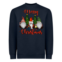 Navy Merry Christmas Gnomes Heavyweight Sweatshirt - RanaPortraitStore