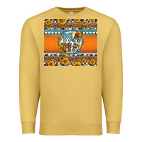 Antique Gold sunflowers hexagon frame mama Premium Sweatshirt - Jasminsmagicworld