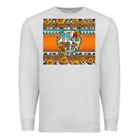 Dove Grey sunflowers hexagon frame mama Premium Sweatshirt - Jasminsmagicworld