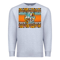 Heather Grey sunflowers hexagon frame mama Premium Sweatshirt - Jasminsmagicworld