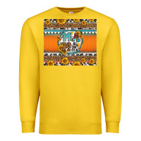 Lemon sunflowers hexagon frame mama Premium Sweatshirt - Jasminsmagicworld